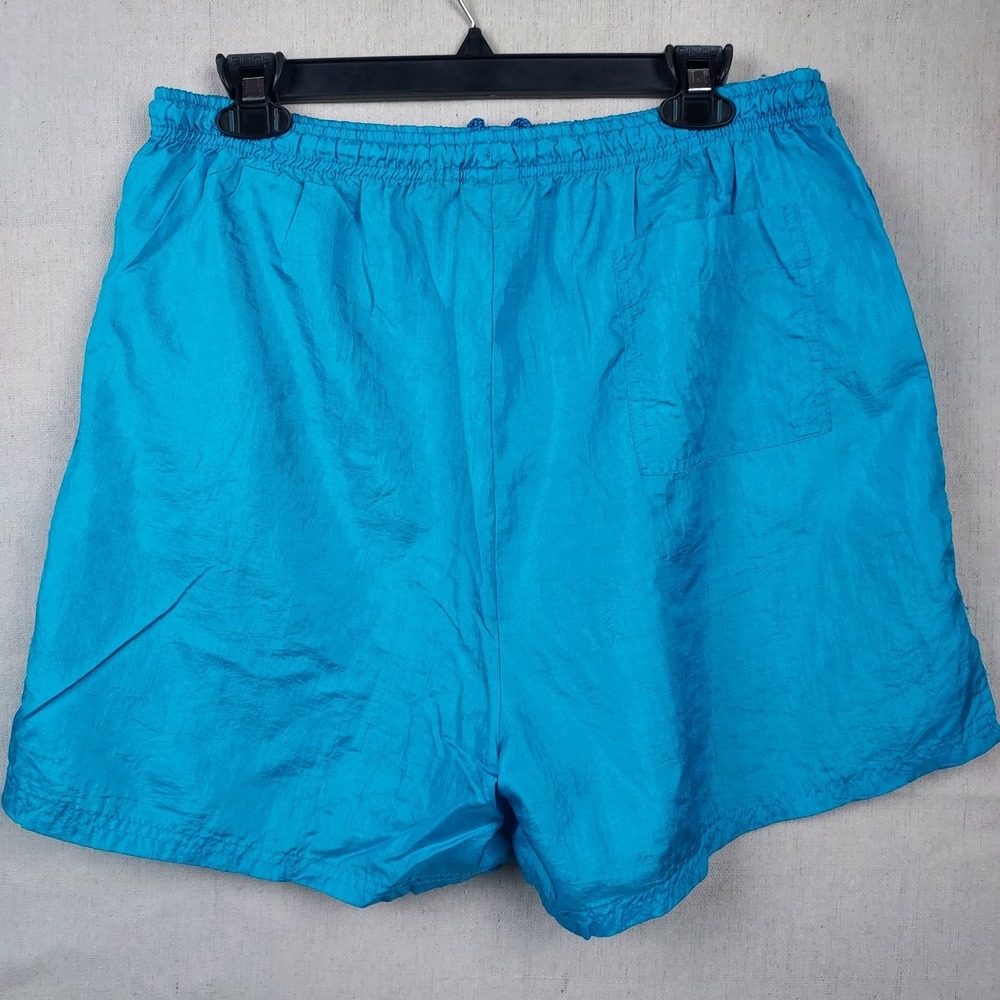 USA Olympic Swim Trunks Mens L Blue Nylon Drawstring Logo ShortsClassic...